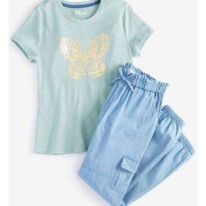 Big Girls Denim Cargo Joggers,